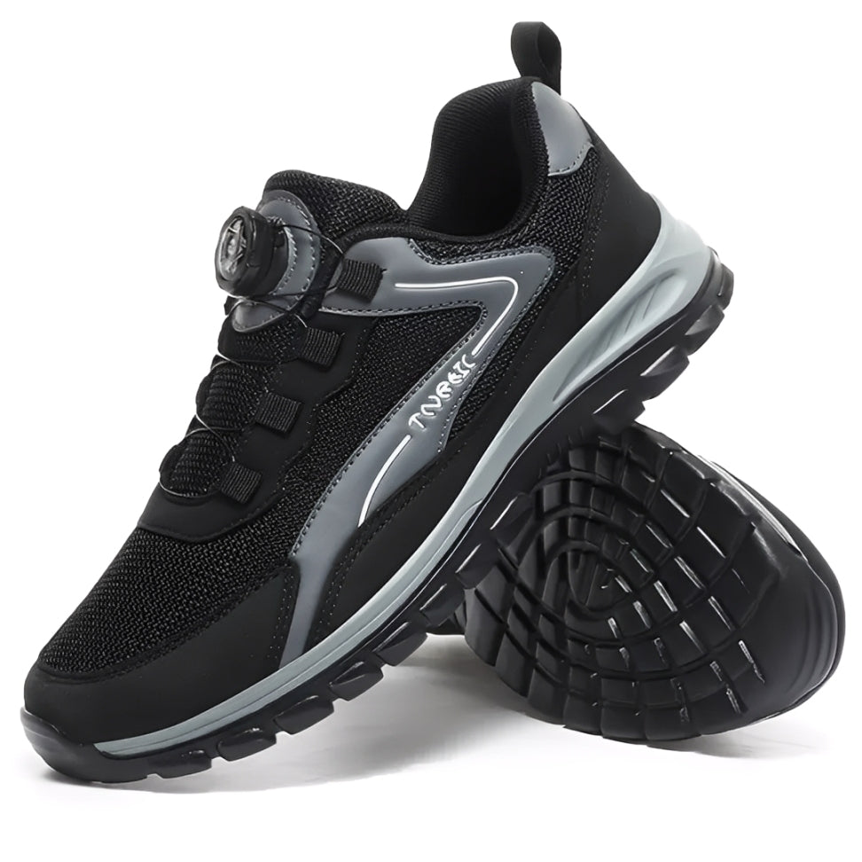 SooFeet Men Orthopedic Shoes Breathable Arch-support Mesh Rotating Button Casual Traction