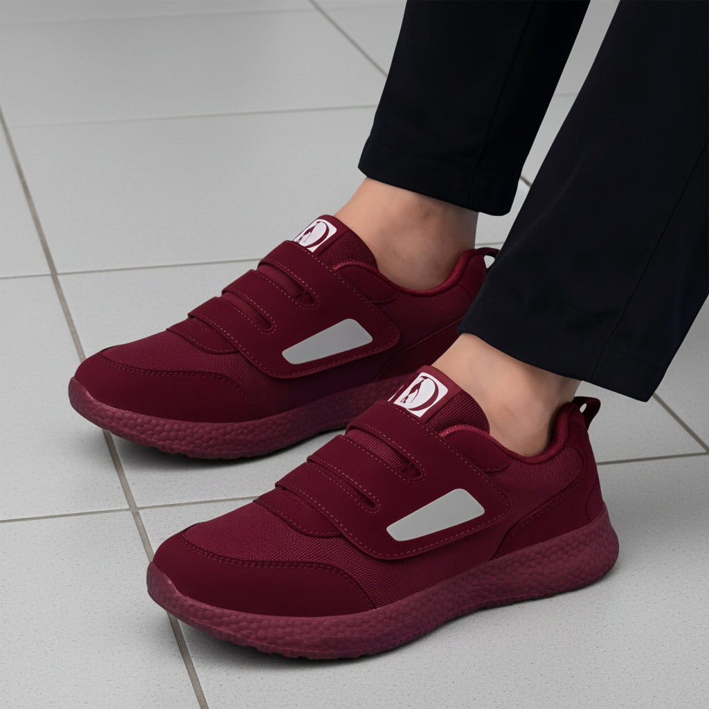 SooFeet's Women Walk Ease | Breathable Arch-support Mesh Velcro Nurse Shoes