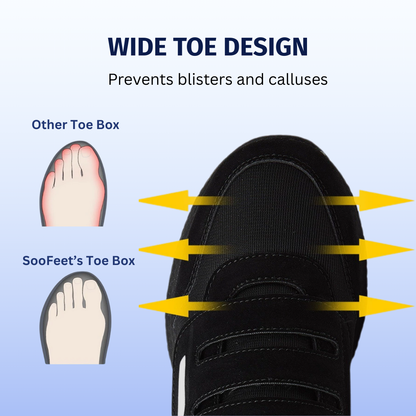 SooFeet's Women Walk Ease | Breathable Arch-support Mesh Velcro Nurse Shoes