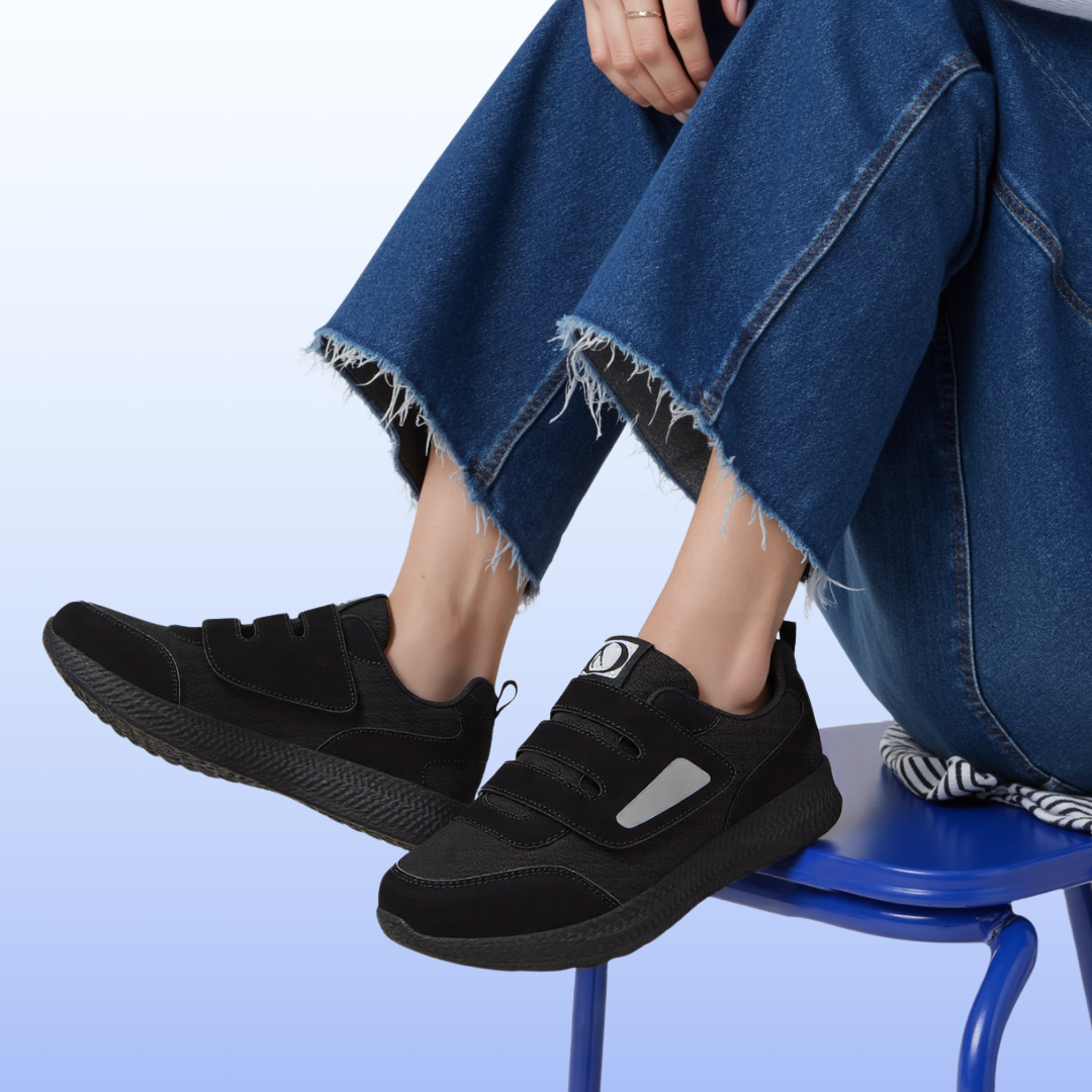 SooFeet's Women Walk Ease | Breathable Arch-support Mesh Velcro Nurse Shoes