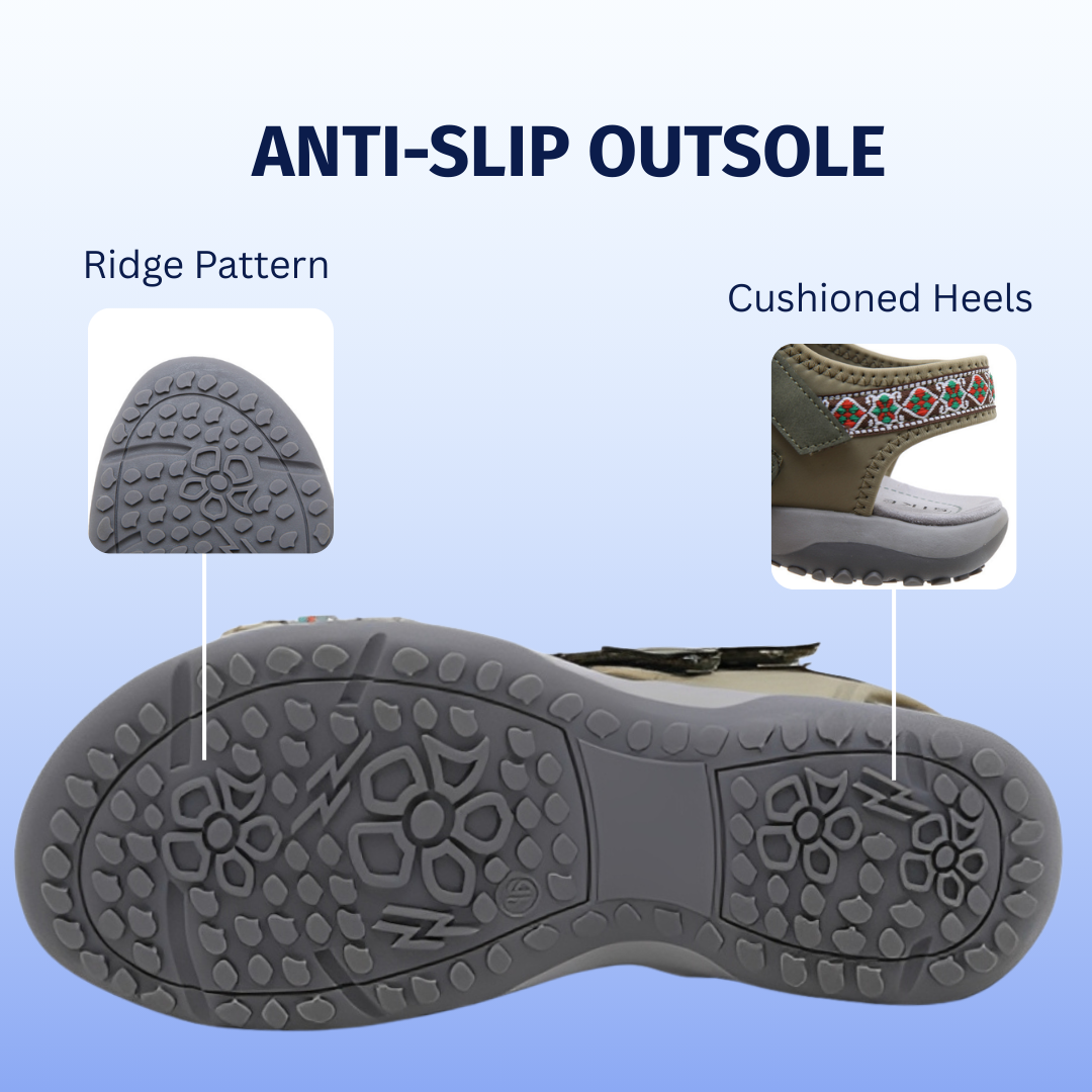 SooFeet's Women Chevron Comfort | Arch-support All-day Standing Cushioned Sandals