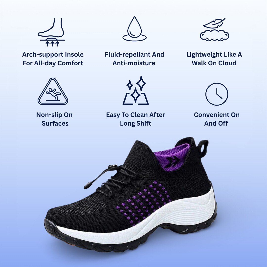 SooFeet's Women Comfy Arch | Arch-support Breathable Slip-on Nurse Shoes