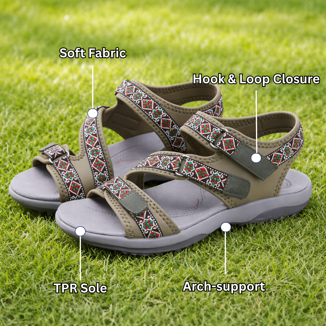 SooFeet's Women Chevron Comfort | Arch-support All-day Standing Cushioned Sandals