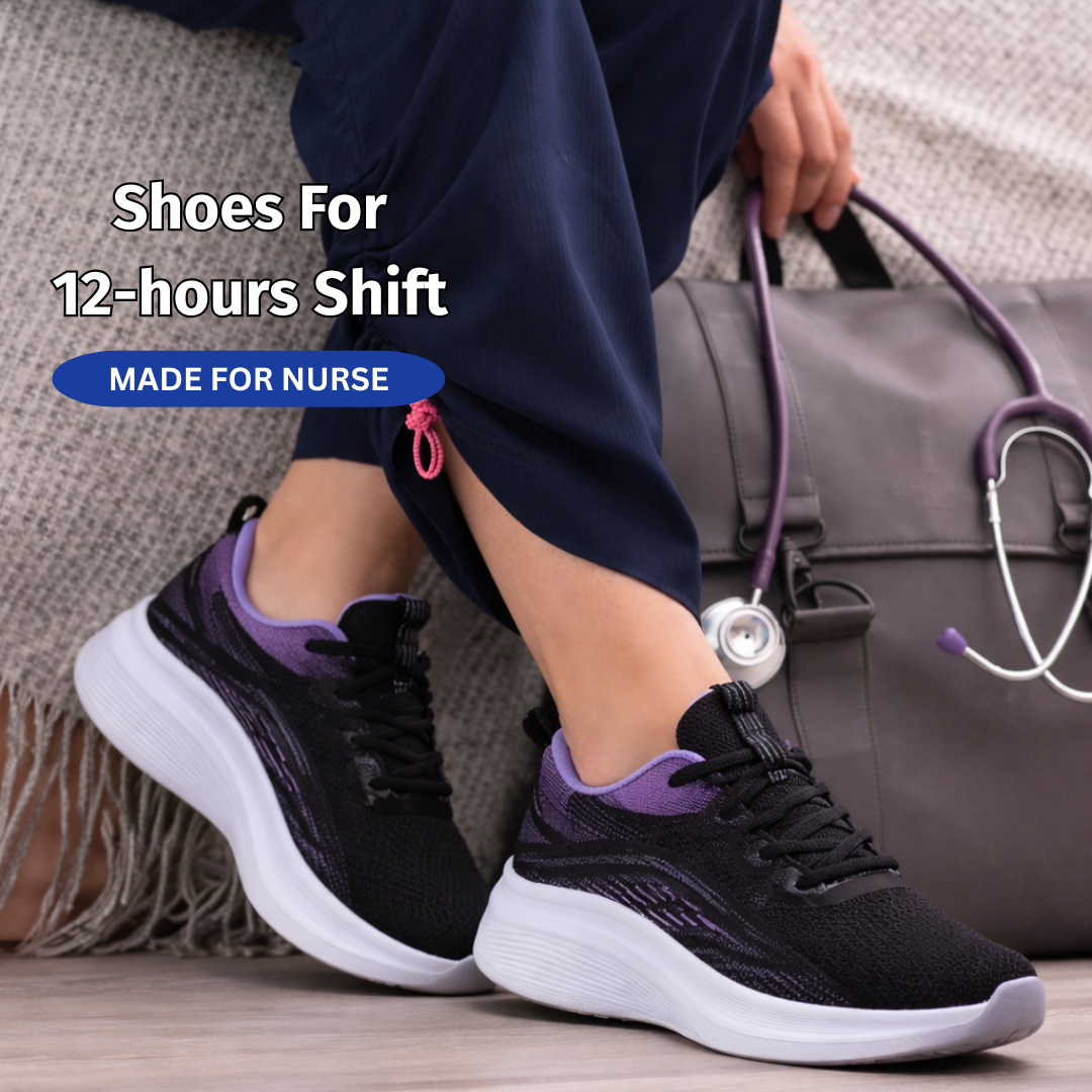 SooFeet's Women Shift Run | Ultra-light Airy Arch-support Slip-resistant Nurse Shoes