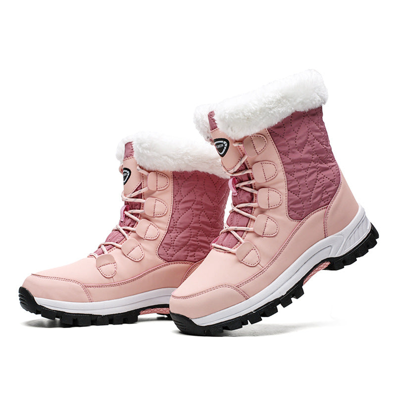 SOOFEET Women Orthopedic Fur Warm Waterproof High Ankle Winter Boots