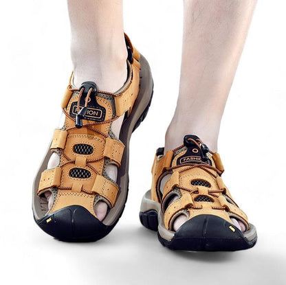 SOOFEET Orthopedic Sandals For Men Hollow Casual Sandals