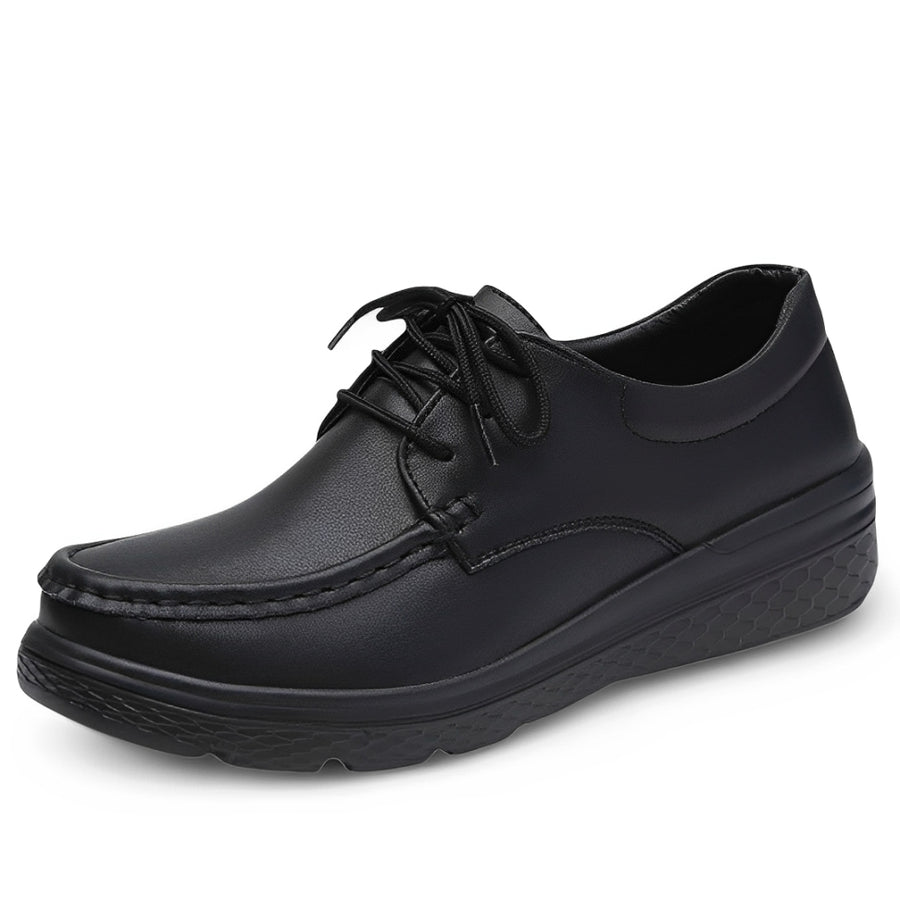 SooFeet Women Orthopedic Loafers Waterproof Genuine Leather Breathable Versatile Nursing Shoes