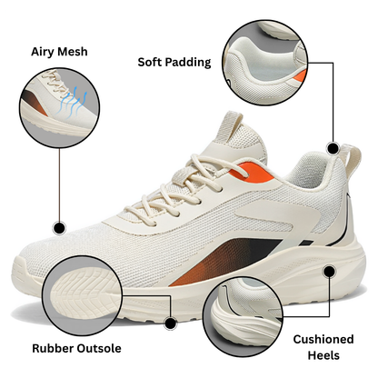 SooFeet Men Orthopedic Shoes Breathable Mesh Good Walking Shoes Casual Active Design