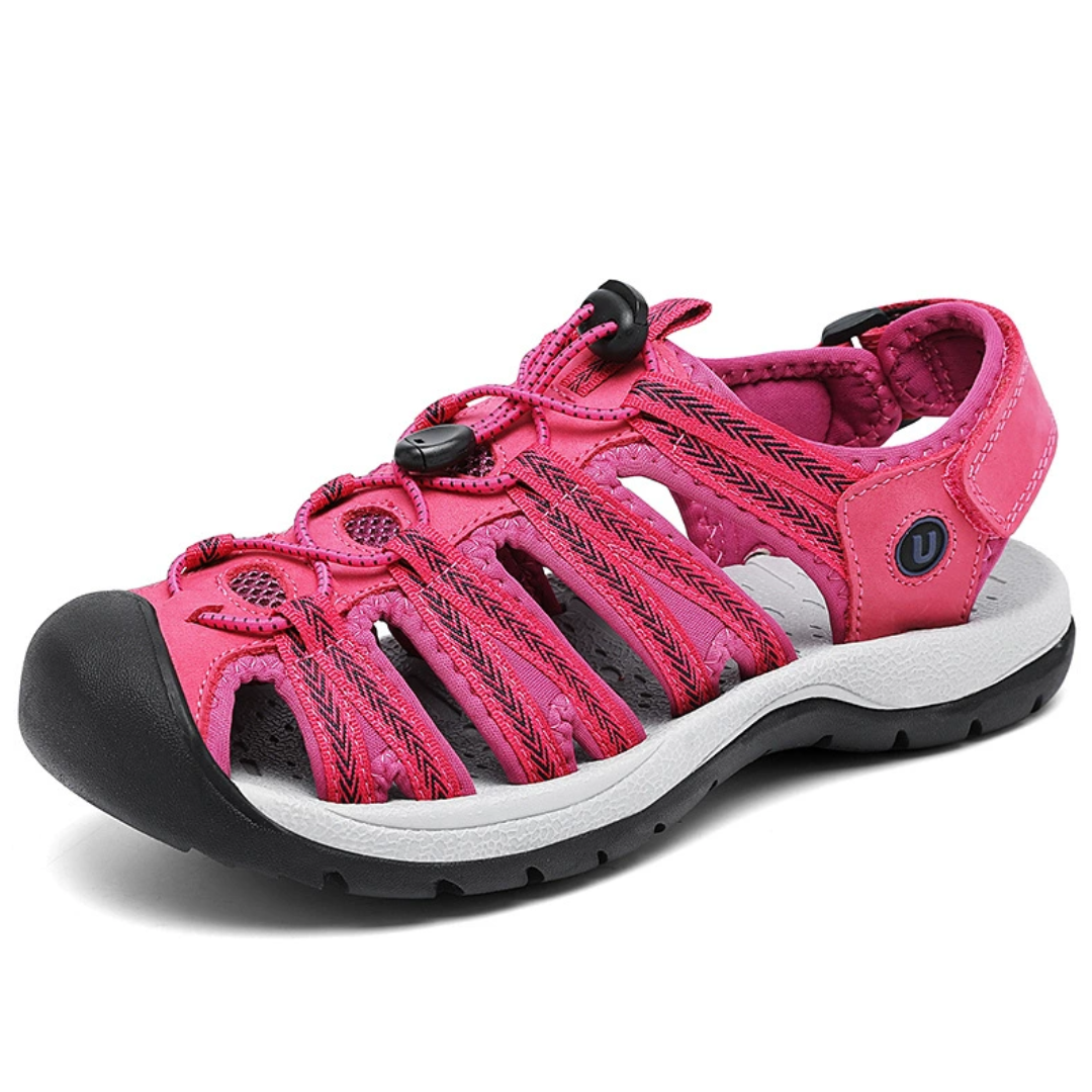 SooFeet Women Orthopedic Sandals Comfortable Arch-support Leather Mesh Gladiator Summer Walking
