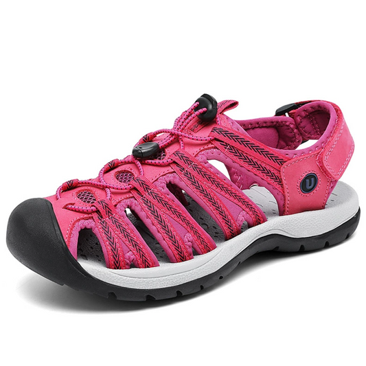 SooFeet Women Orthopedic Sandals Comfortable Arch-support Leather Mesh Gladiator Summer Walking
