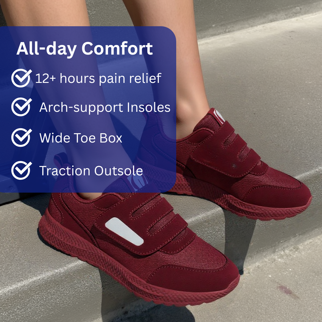 SooFeet Women Orthopedic Shoes Diabetic Breathable Arch-support Casual Pain-relief Walking