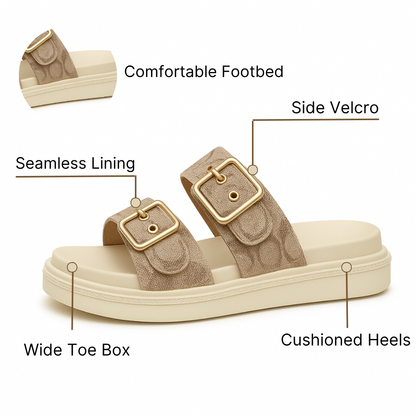 SooFeet New Orthopedic Women Thick-soled Arch Support Adjustable Strap Non-slip Summer