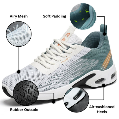 SooFeet Men Orthopedic Shoes Comfortable Airy Best Walking Air-cushioned Sole Casual