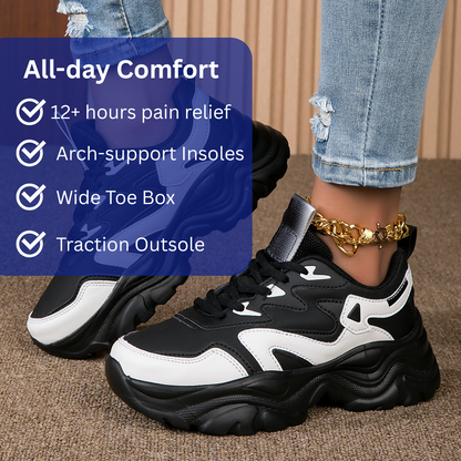 SooFeet Women Orthopedic Shoes Comfortable Waterproof Leather Casual Jogging