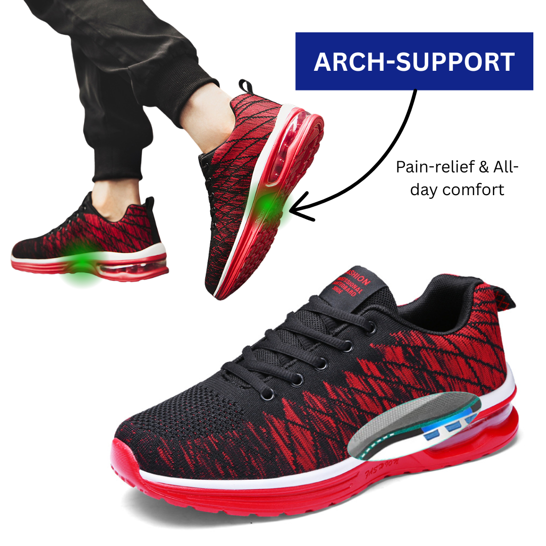 SooFeet Men Orthopedic Shoes Comfortable Arch-support Airy Mesh Lightweight Althetic Sneakers