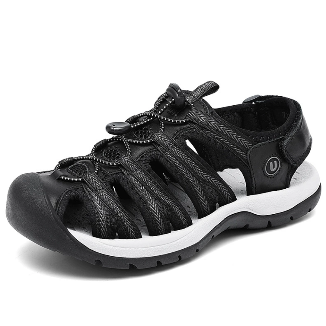 SooFeet Women Orthopedic Sandals Comfortable Arch-support Leather Mesh Gladiator Summer Walking