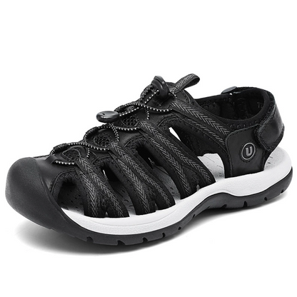 SooFeet Women Orthopedic Sandals Comfortable Arch-support Leather Mesh Gladiator Summer Walking
