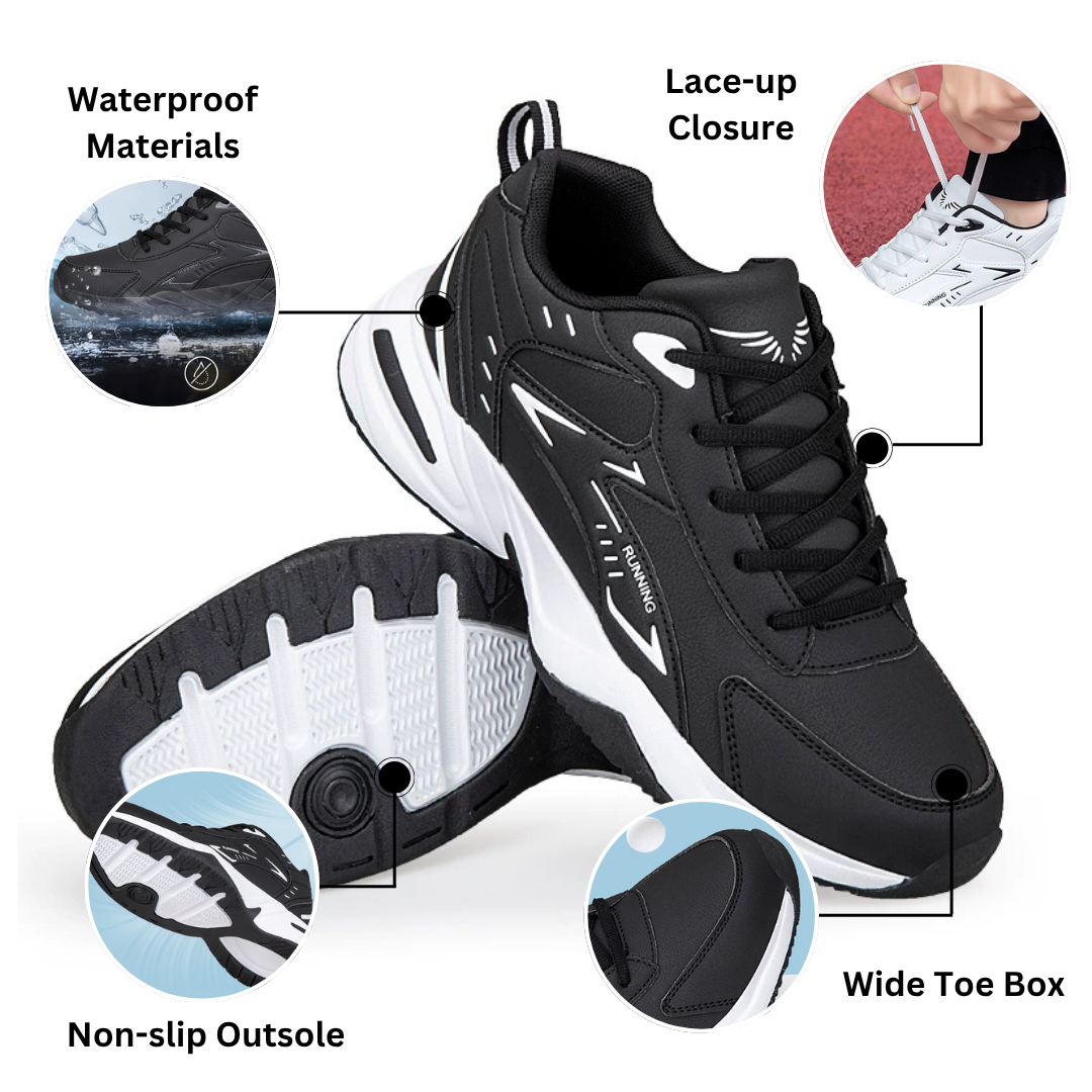 SooFeet Men Orthopedic Shoes Waterproof Leather Arch-support Traction Active Design Walking