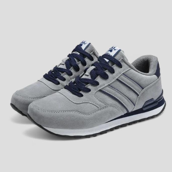 Soofeet Men Orthopedic Breathable Leather Running Shoes Light Athletic Casual Trail Sneakers