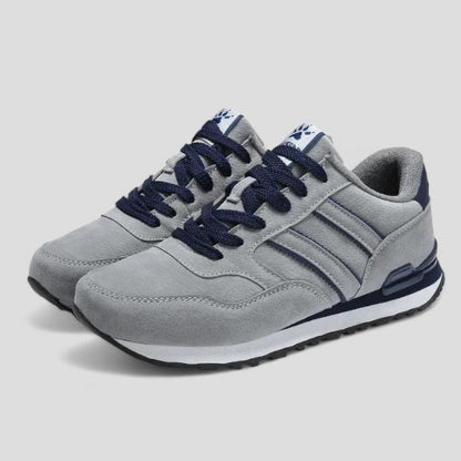 Soofeet Men Orthopedic Breathable Leather Running Shoes Light Athletic Casual Trail Sneakers