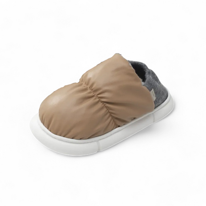 Soofeet Orthopedic Women Shoes Winter Puffy Plush Indoor Slippers