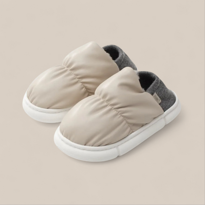 Soofeet Orthopedic Women Shoes Winter Puffy Plush Indoor Slippers