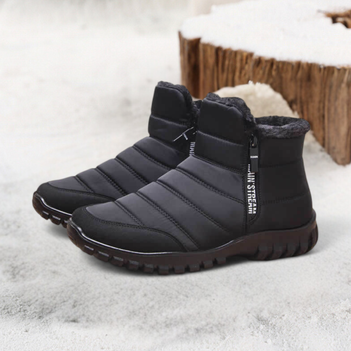 SOOFEET Men Orthopedic Ankle Waterproof Winter Snow Boots