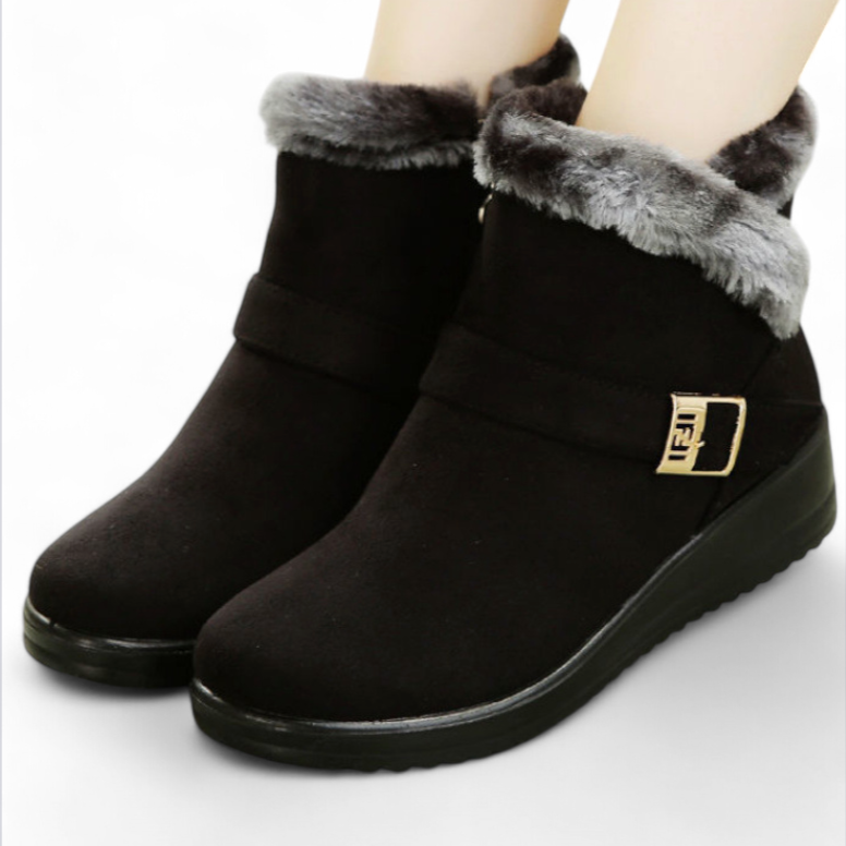 SOOFEET Women Orthopedic Fur Lined Super Warm Comfortable Winter Ankle Boots