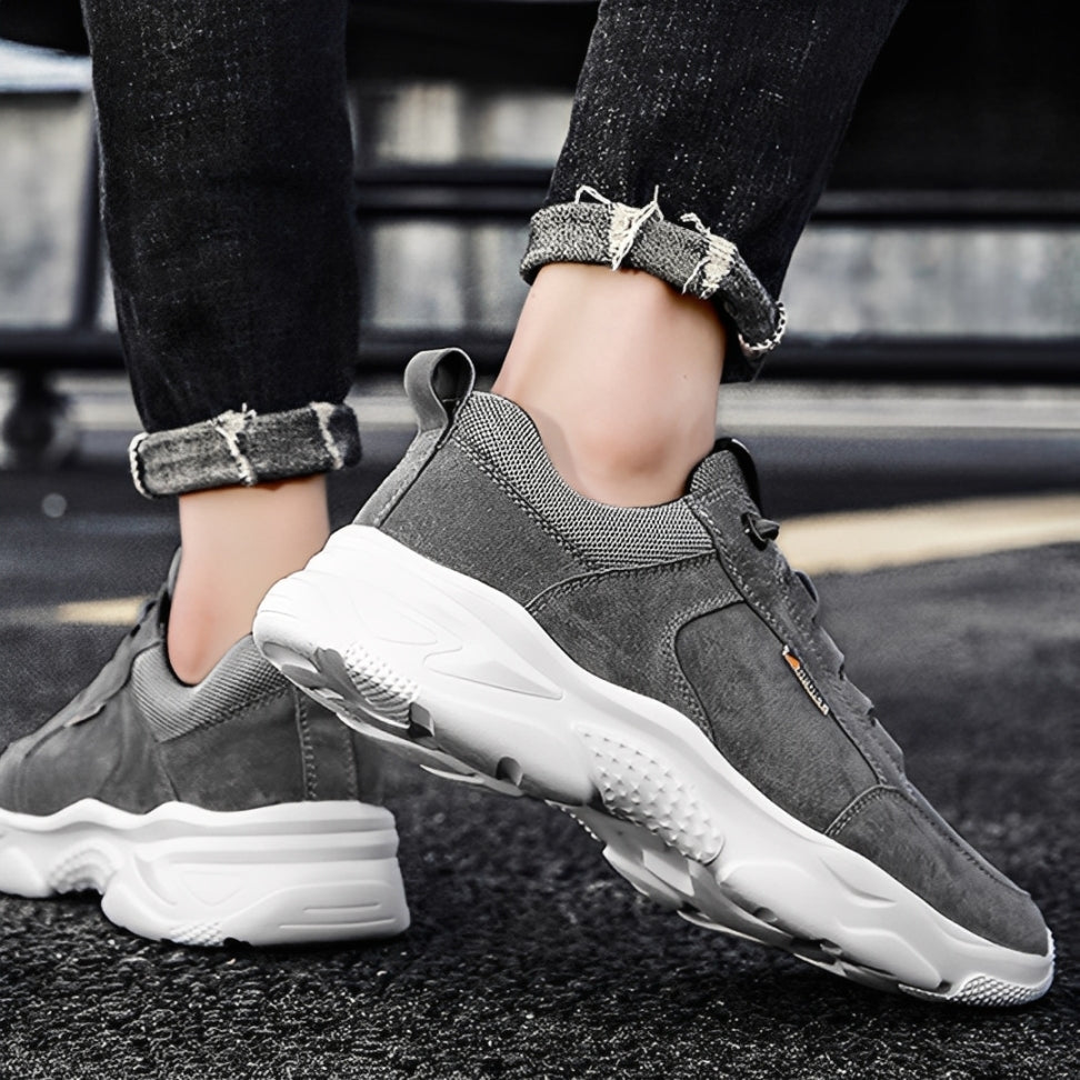 SooFeet Men Orthopedic Shoes Comfy Leather Mesh Water-resistant Airy Casual Sneakers Walking