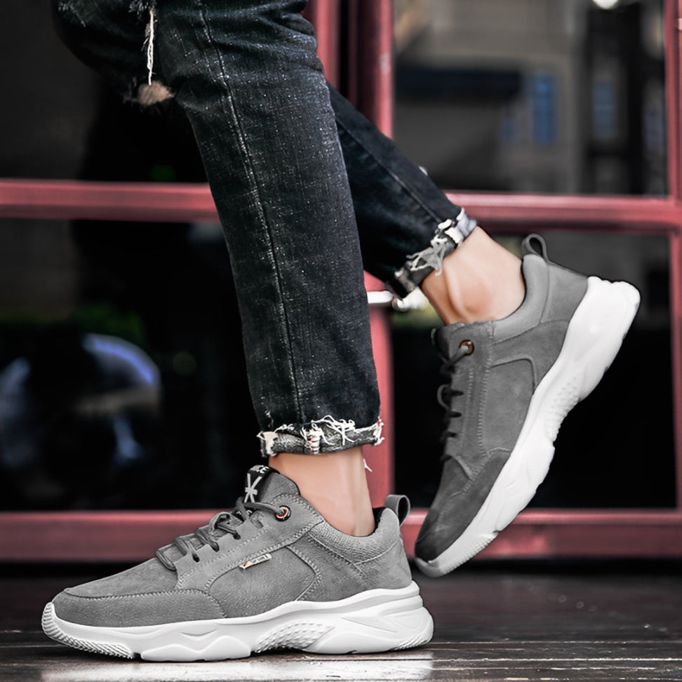 SooFeet Men Orthopedic Shoes Comfy Leather Mesh Water-resistant Airy Casual Sneakers Walking