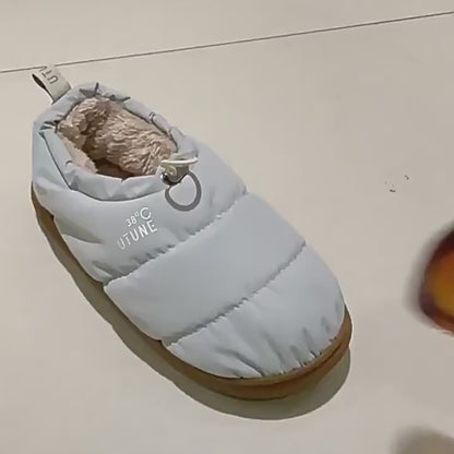 SooFeet Women Winter Slippers Waterproof Warm Fur Anti-skid Drawstring