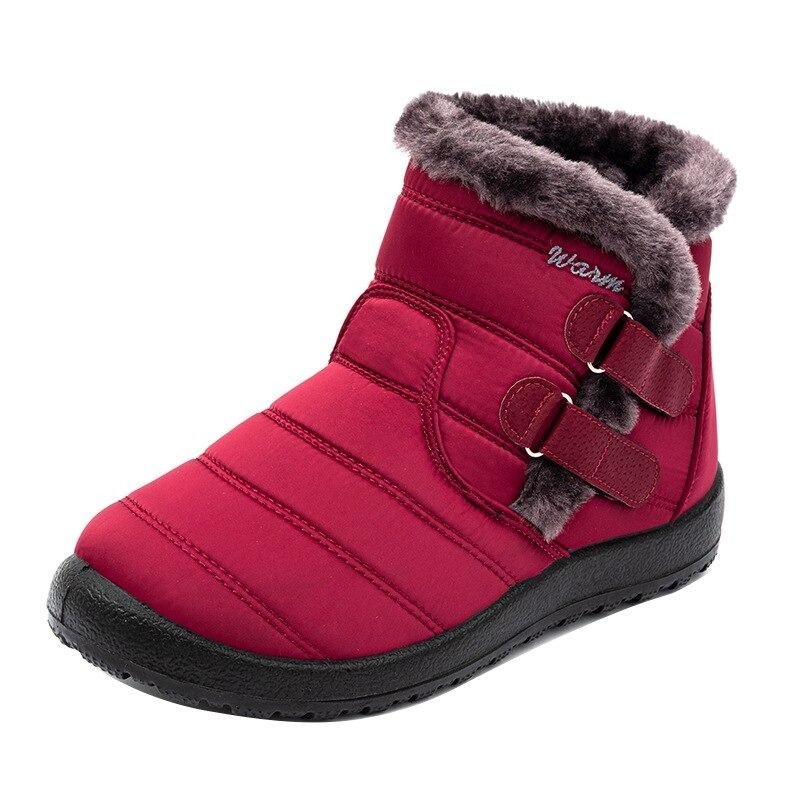 SooFeet SOOFEET Women Snow Boots Waterproof Fur Plush Keep Warm Winter Non-slip Soles