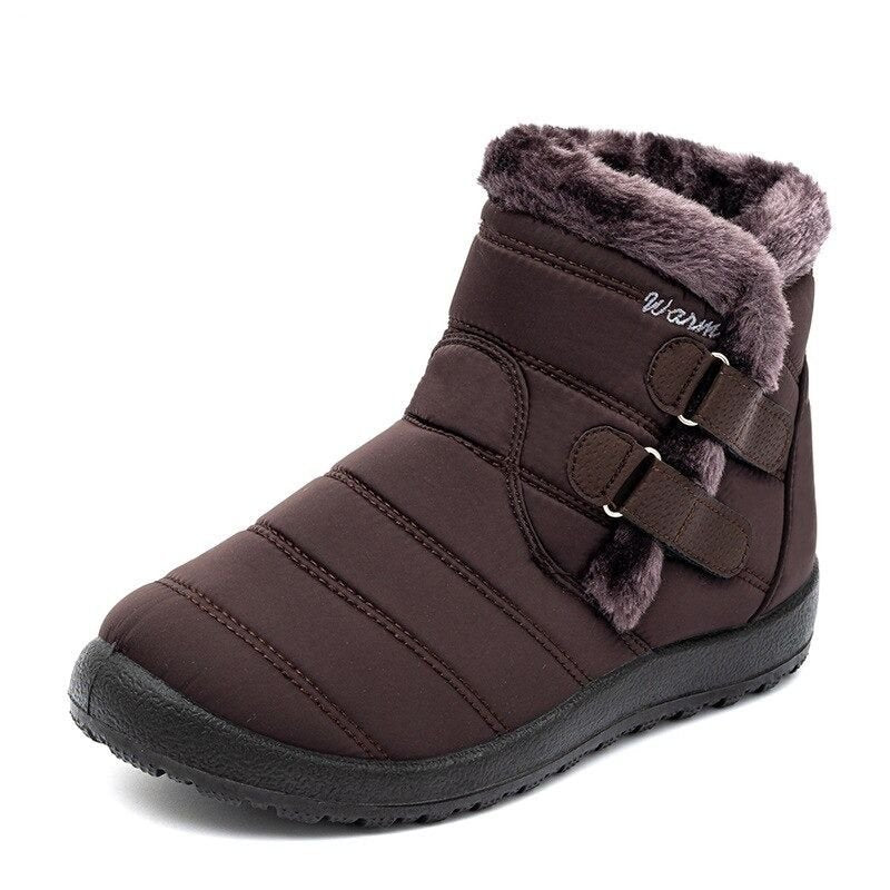 SooFeet SOOFEET Women Snow Boots Waterproof Fur Plush Keep Warm Winter Non-slip Soles