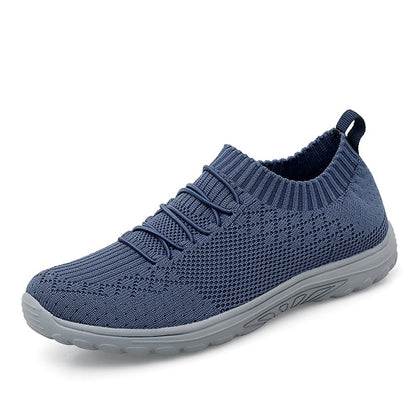 SOOFEET Women Orthopedic Slip-on Flat Soft Sole Mesh Breathable Sport Walking Shoes
